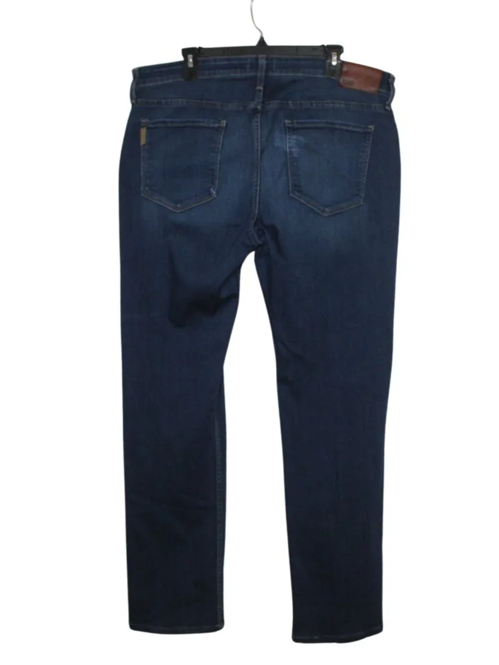 Paige federal dark wash straight leg stretchy jeans